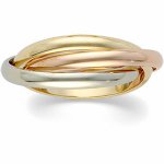 Say Yes Tri Color 3 Band Rolling Rings in 14k Gold
