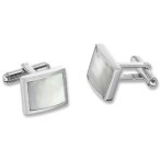Say Yes Mens Mother of Pearl Cufflinks