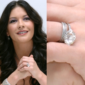 Catherine Zeta-Jones, Marquise diamond engagement ring